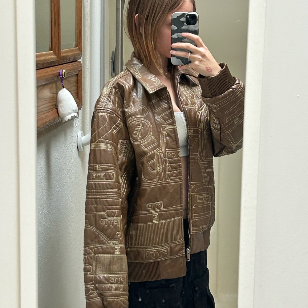 FTP Brown Jacket with Red Lining - image 4